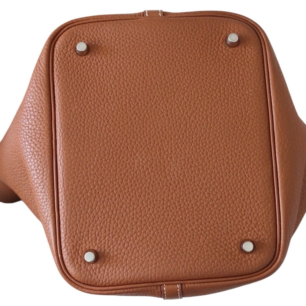 Hermes Picotin Lock‎ 22 MM Gold Clemence Palladium Hardware - Picture 5 of 15